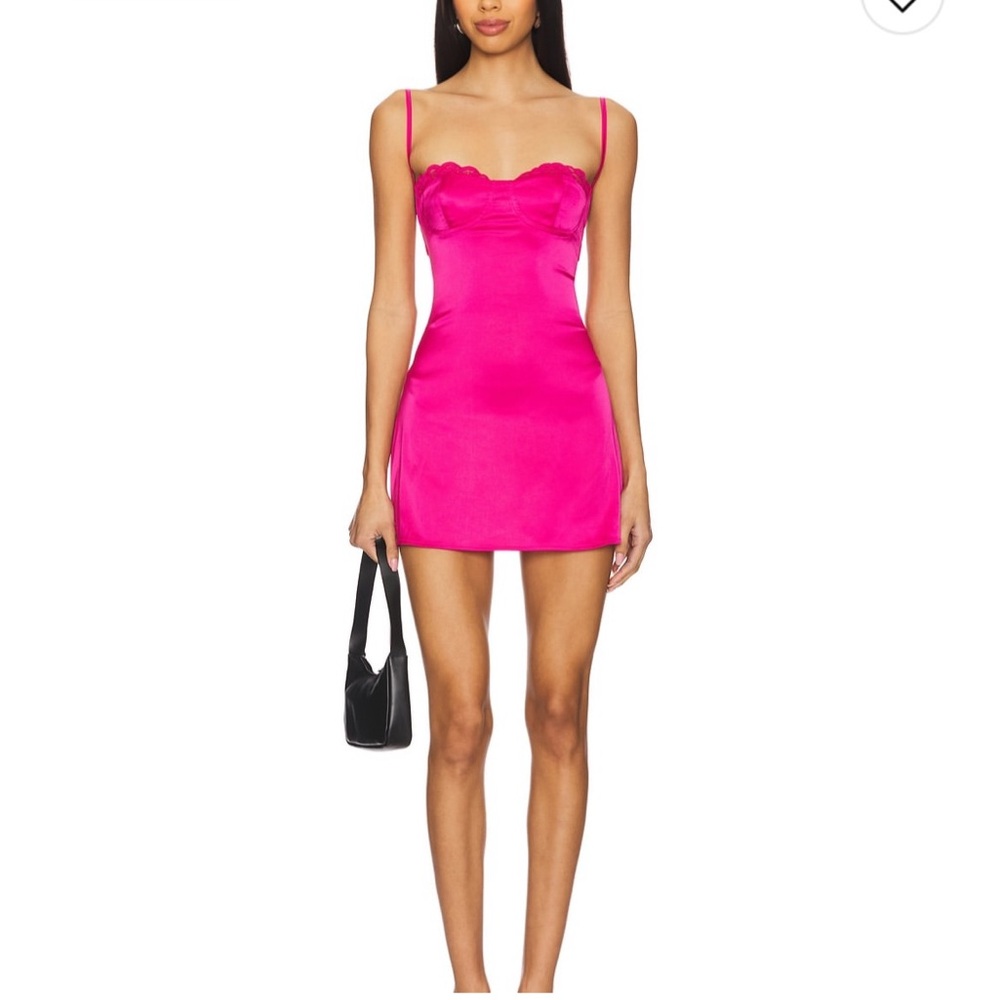 Superdown Pink Sweetheart Bodycon Mini Dress